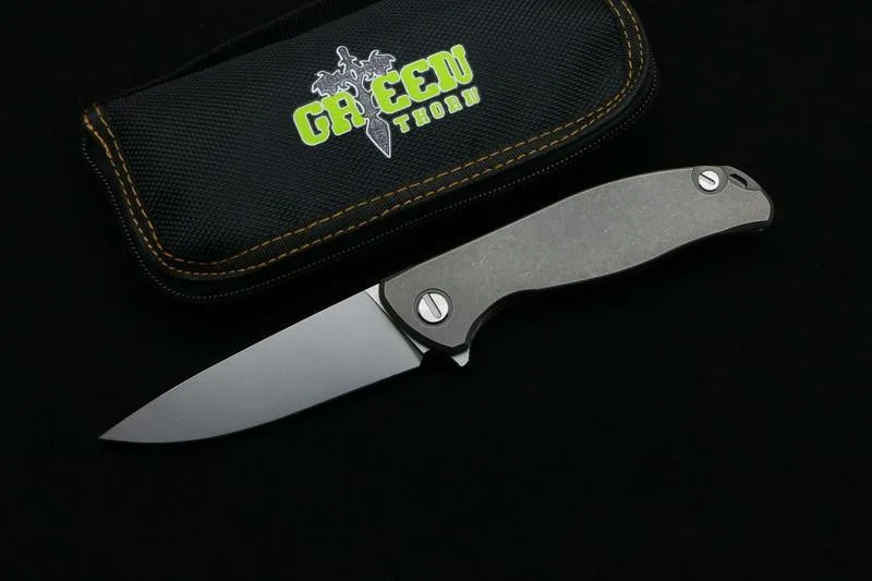 Green Thorn F95 Folding knife titanium handle D2 flipper double row ceramic ball bearing EDC pocket knife outdoor camping knife
Green Thorn F95 Folding knife titanium handle D2 flipper double row ceramic ball bearing EDC pocket knife outdoor camping knife
