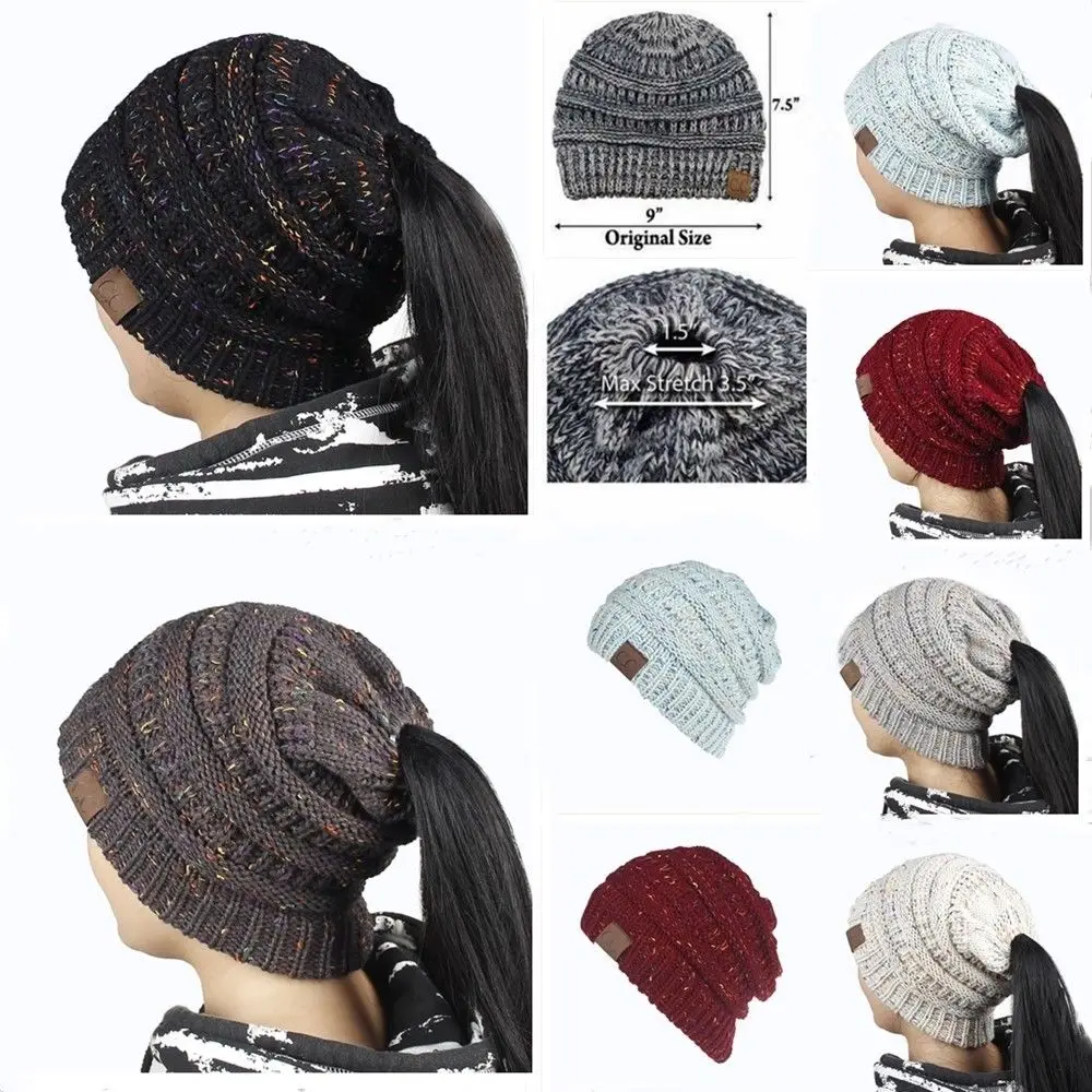 HIRIGIN Newest Women Adult Girl Stretch Knit Messy Bun Beanie Holey Warm Casual Hats Winter Warm Suit
HIRIGIN Newest Women Adult Girl Stretch Knit Messy Bun Beanie Holey Warm Casual Hats Winter Warm Suit