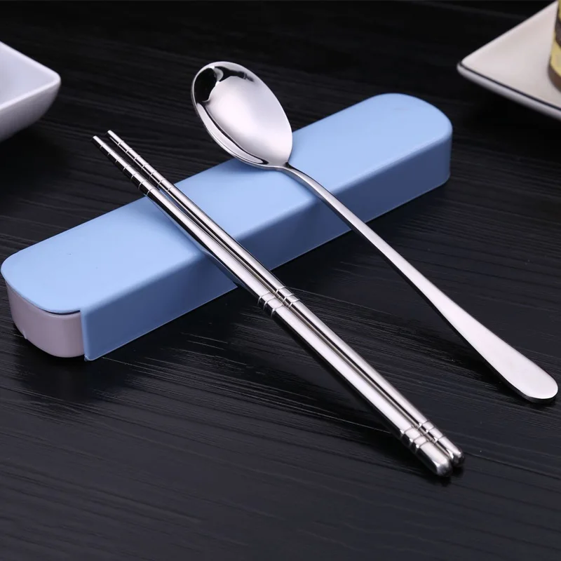 Chopsticks Spoon Set Portable Flatware Stainless Steel Dinnerware with PP Box for School Office HG99
Chopsticks Spoon Set Portable Flatware Stainless Steel Dinnerware with PP Box for School Office HG99