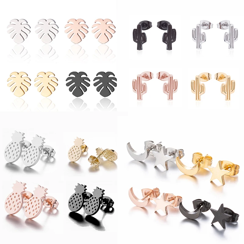 Romantic High Quality Girls 1Pair Tiny Fashion Jewelry Stainless Steel Stud Earrings For Women Hot Sale Popular Trendy Earrings
Romantic High Quality Girls 1Pair Tiny Fashion Jewelry Stainless Steel Stud Earrings For Women Hot Sale Popular Trendy Earrings