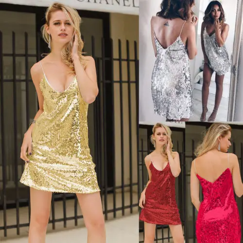Sexy Sequin Dress Womens Sleeveless Sequin Gillter Party Evening Short Mini Dress Stretch Bodycon Clubwear Short Mini Dress
Sexy Sequin Dress Womens Sleeveless Sequin Gillter Party Evening Short Mini Dress Stretch Bodycon Clubwear Short Mini Dress