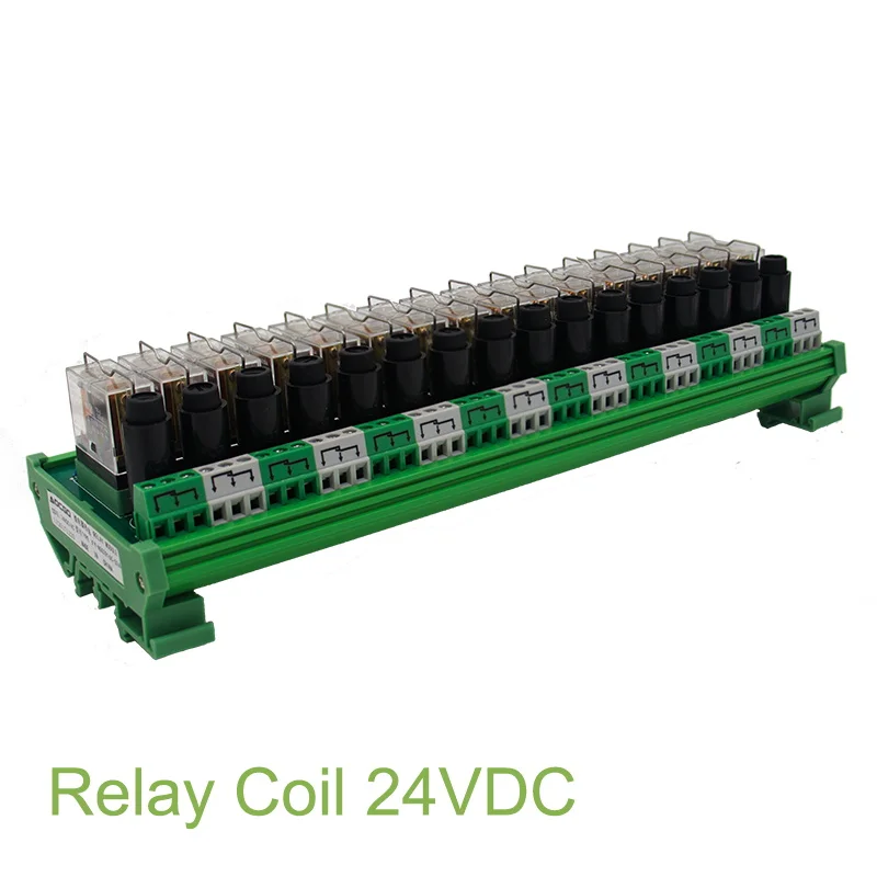16 Channel 1 SPDT DIN Rail Mount OMRON G2R 24V DC/AC with fuse Interface Relay Module
16 Channel 1 SPDT DIN Rail Mount OMRON G2R 24V DC/AC with fuse Interface Relay Module