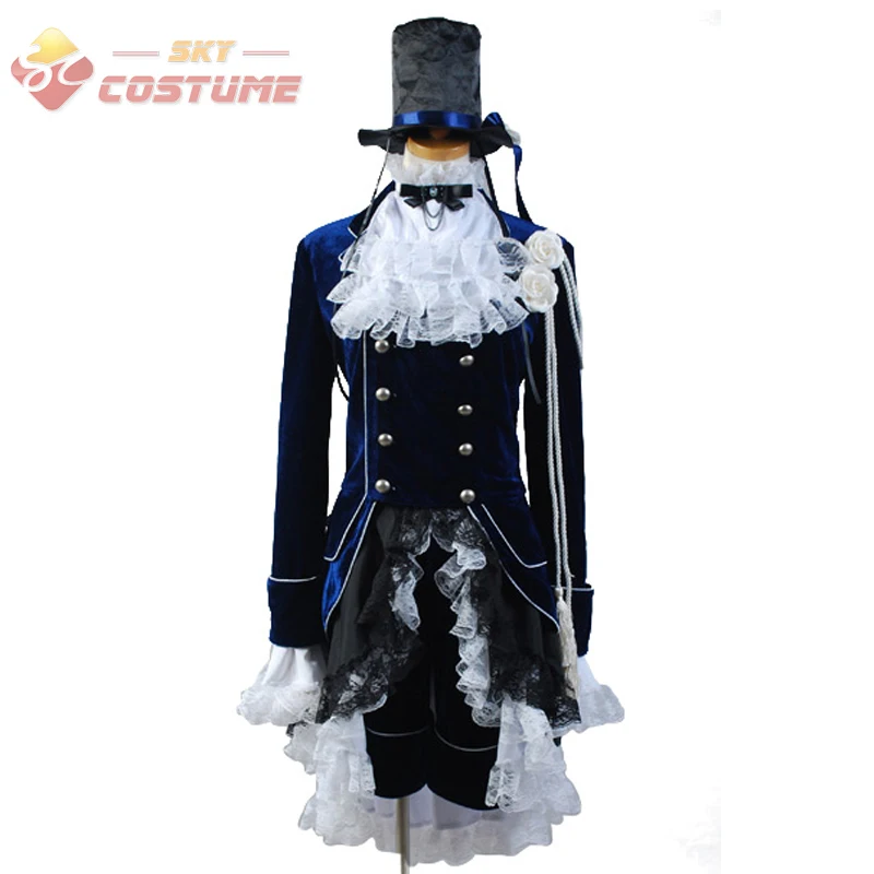 Anime Black Butler Cosplay Costume Ciel phantomhive Dark Blue Dress Cosplay Costume Hat Shirt Outfit Coat Halloween Party
Anime Black Butler Cosplay Costume Ciel phantomhive Dark Blue Dress Cosplay Costume Hat Shirt Outfit Coat Halloween Party
