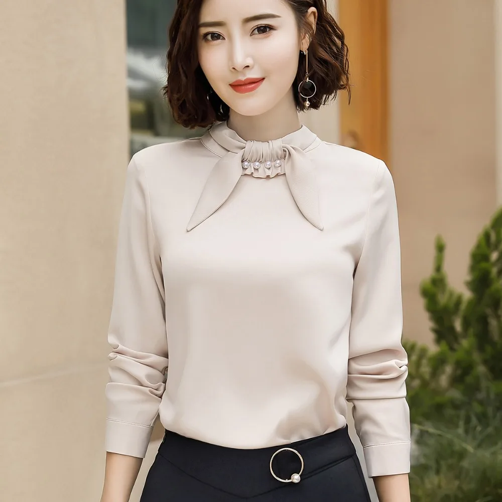 Solid color long sleeve chiffon blouse shirt 2018 Autumn woman blouse plus size OL blouse feminine tops S7015
Solid color long sleeve chiffon blouse shirt 2018 Autumn woman blouse plus size OL blouse feminine tops S7015