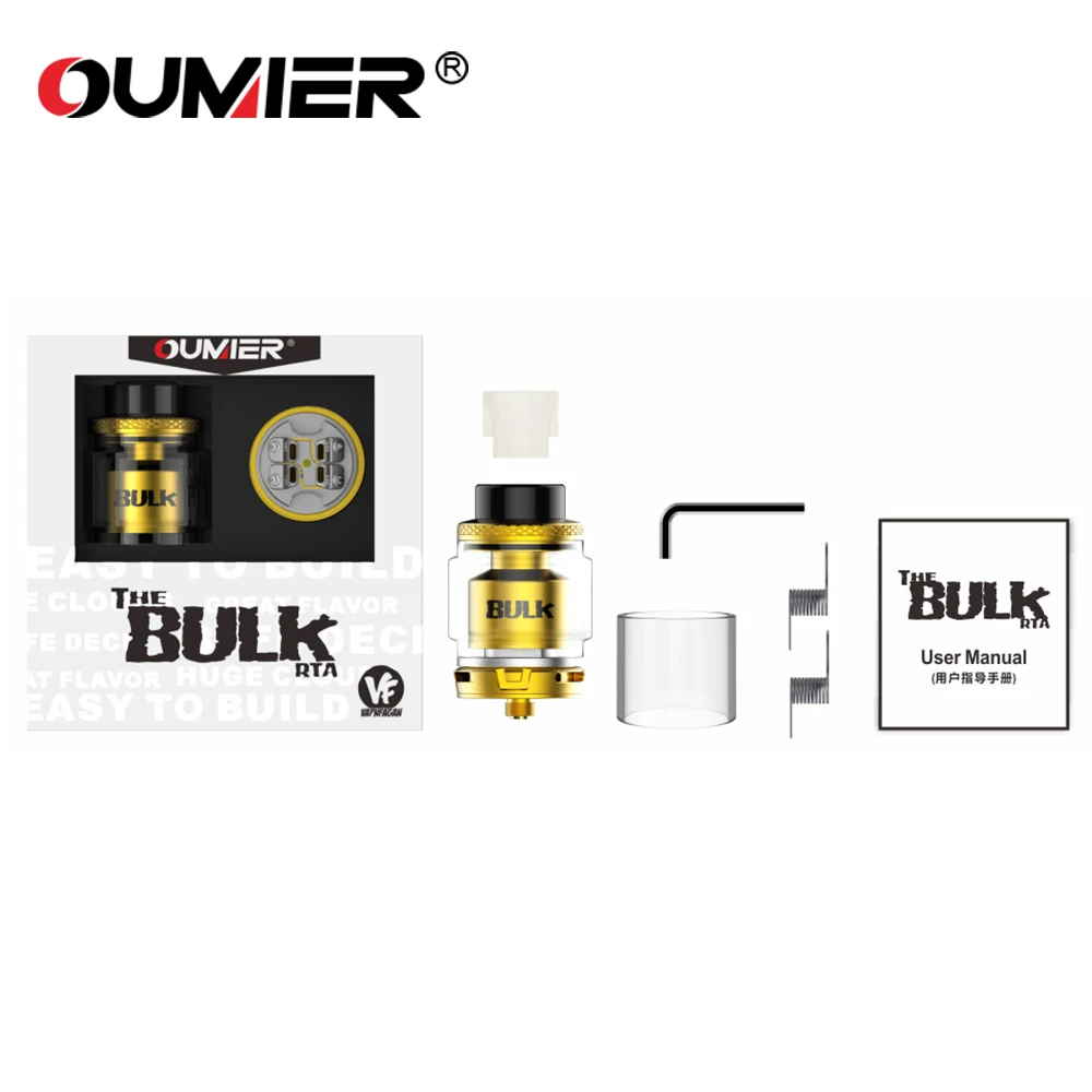New OUMIER BULK RTA 3.6ml/6.5ml Atomizer Dual Coil Building Tank 28mm RTA vape tank vs Zeus X/ Manta RTA/ OUMIER WASP NANO
New OUMIER BULK RTA 3.6ml/6.5ml Atomizer Dual Coil Building Tank 28mm RTA vape tank vs Zeus X/ Manta RTA/ OUMIER WASP NANO
