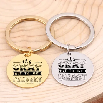 For Couple Friends Lovers Keychain Engraved "It's Okay Not To Be Perfect"Jewelry Keyrings Fashion Motivational Key Pendant Gift
For Couple Friends Lovers Keychain Engraved "It's Okay Not To Be Perfect"Jewelry Keyrings Fashion Motivational Key Pendant Gift