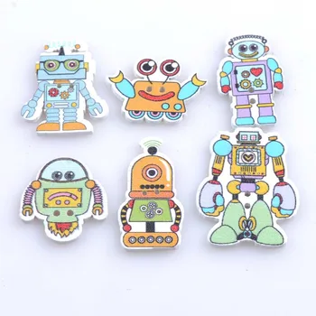 50pcs Cartoon Robet Wood Buttons Multicolor 2 Holes Sewing Handmade Scrapbooking Craft Decoration Accessories 25-35mm MT0813
50pcs Cartoon Robet Wood Buttons Multicolor 2 Holes Sewing Handmade Scrapbooking Craft Decoration Accessories 25-35mm MT0813