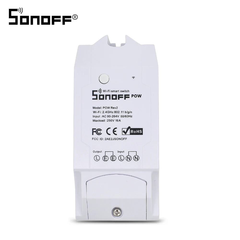 Sonoff POW R2 Wifi Switch Power Consumption Measurement Real Time DIY Timer for Smart Home Automation
Sonoff POW R2 Wifi Switch Power Consumption Measurement Real Time DIY Timer for Smart Home Automation