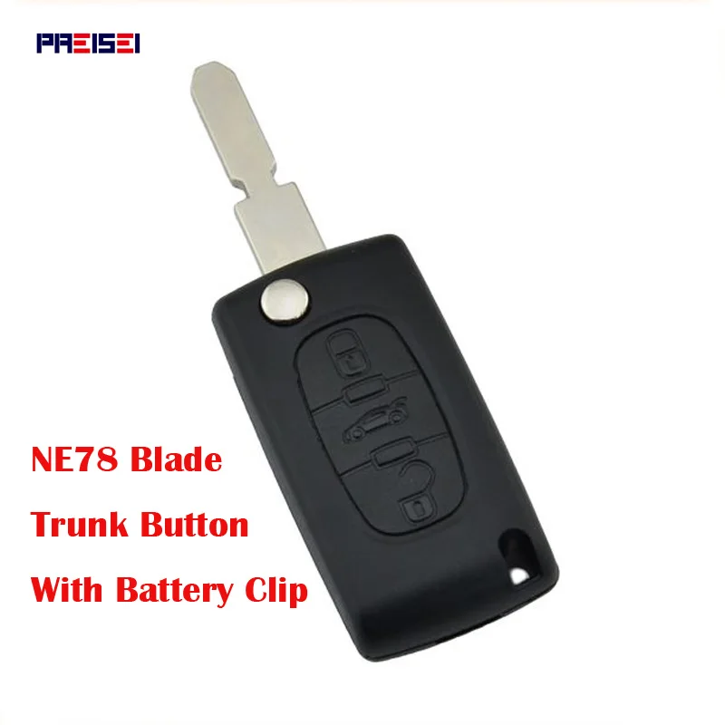 PREISEI 10pcs/lot Flip Remote Key For Peugeot 406 Car Key Case Replacements CE0536 With Battery Holder NE78 Blade
PREISEI 10pcs/lot Flip Remote Key For Peugeot 406 Car Key Case Replacements CE0536 With Battery Holder NE78 Blade