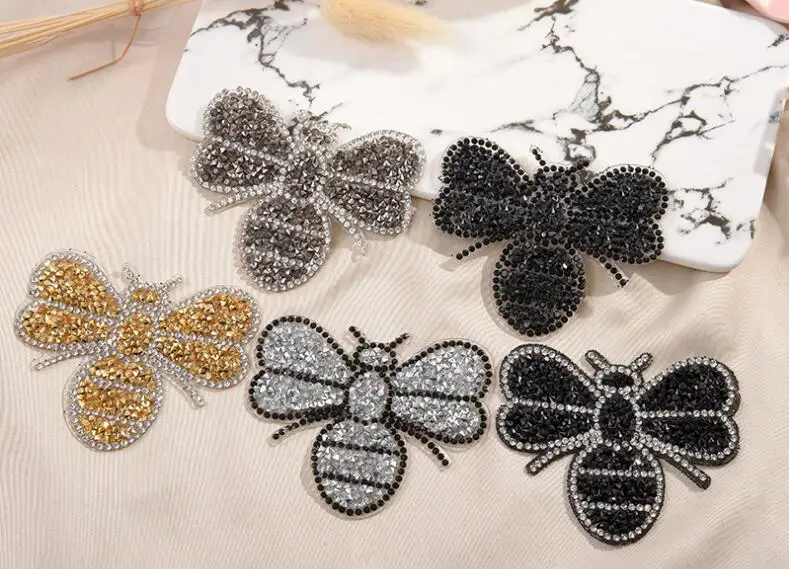 bee design hotfix rhinestone motif iron on patches applique for heat transfer clothing shoe bag diy
bee design hotfix rhinestone motif iron on patches applique for heat transfer clothing shoe bag diy