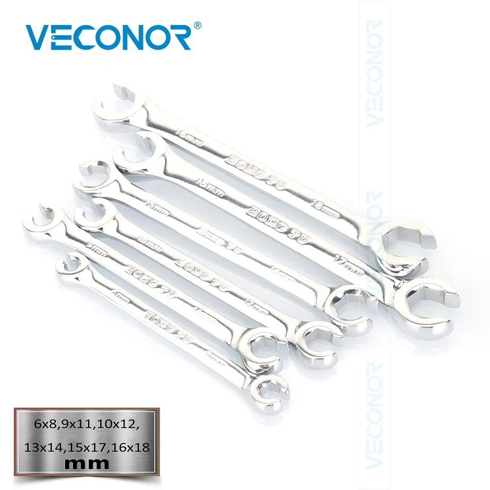 Veconor 6PCS Oil Pipe Flare Nut Wrench Spanner Set of Multitools Full Polish High Torque Hand Tool For Driving Screws
Veconor 6PCS Oil Pipe Flare Nut Wrench Spanner Set of Multitools Full Polish High Torque Hand Tool For Driving Screws