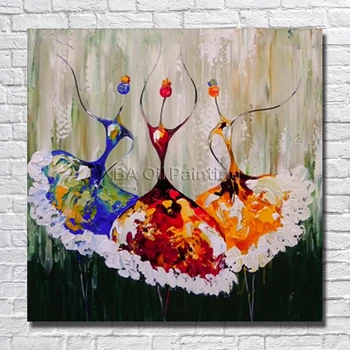 Cartoon Free Shipping 100% Hand painted Abstract Three Girl Dance Oil Painting Decorative Picture Living Room Decor no Framed 
Cartoon Free Shipping 100% Hand painted Abstract Three Girl Dance Oil Painting Decorative Picture Living Room Decor no Framed