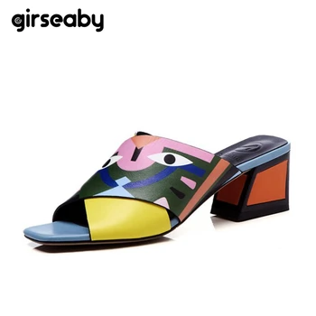 Girseaby Women Sandals High Heels New Prints Summer Fashion Gladiator Genuine Leather Shoes Woman Casual Slipper mujer E139
Girseaby Women Sandals High Heels New Prints Summer Fashion Gladiator Genuine Leather Shoes Woman Casual Slipper mujer E139