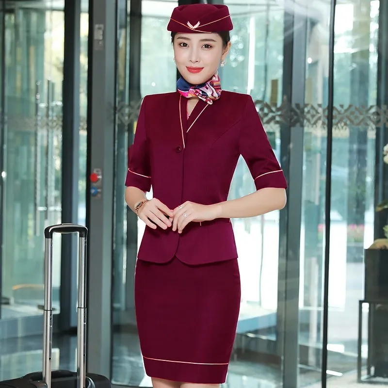 2019 New Styles Women Formal Business Suits With Jackets + Skirt + Scarf for Ladies Air Stewardess OL Blazers Spring Summer
2019 New Styles Women Formal Business Suits With Jackets + Skirt + Scarf for Ladies Air Stewardess OL Blazers Spring Summer