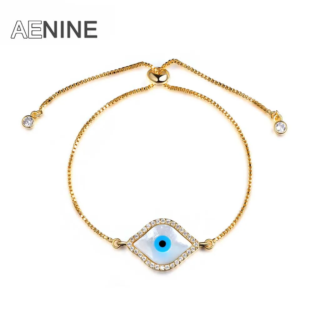 AENINE Fashion Mirco Pave CZ Crystal White Shell Turkey Eye Charm Bracelet Chain & Link Braided Bracelets Jewelry B170370266
AENINE Fashion Mirco Pave CZ Crystal White Shell Turkey Eye Charm Bracelet Chain & Link Braided Bracelets Jewelry B170370266