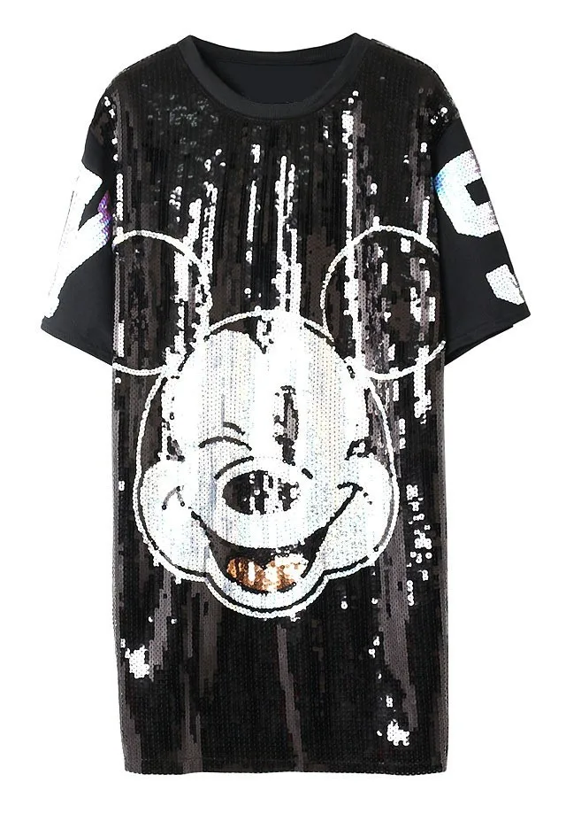 Camiseta mickey mouse mujer lentejuelas Clearance