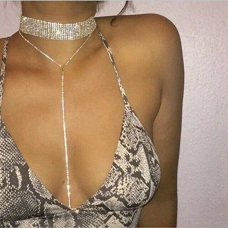 Bohemian Big Rhinestone Choker Women Neck Necklace Female Multi-layer Full Necklace Clavicle Chain
Bohemian Big Rhinestone Choker Women Neck Necklace Female Multi-layer Full Necklace Clavicle Chain