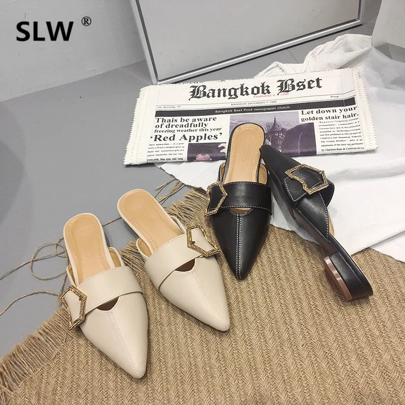 luxury brand flat pointed toe lazy shoes woman crystal buckle mules shoes female fashion leather outdoor slippers comfortable
luxury brand flat pointed toe lazy shoes woman crystal buckle mules shoes female fashion leather outdoor slippers comfortable