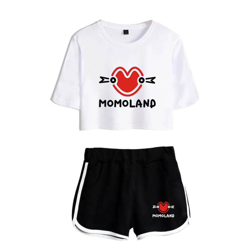 2019 Kpop MOMOLAND Album Show Me I'm So Hot print Leisure Women Two Piece Set Shorts And lovely T-shirts Hot Sale Clothes
2019 Kpop MOMOLAND Album Show Me I'm So Hot print Leisure Women Two Piece Set Shorts And lovely T-shirts Hot Sale Clothes