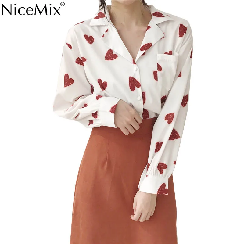 NiceMix Summer Fashion Chic Print Heart Blouse Women Shirt Long Sleeve Womens Tops And Blouses Blusas Femininas De Verao 2019
NiceMix Summer Fashion Chic Print Heart Blouse Women Shirt Long Sleeve Womens Tops And Blouses Blusas Femininas De Verao 2019
