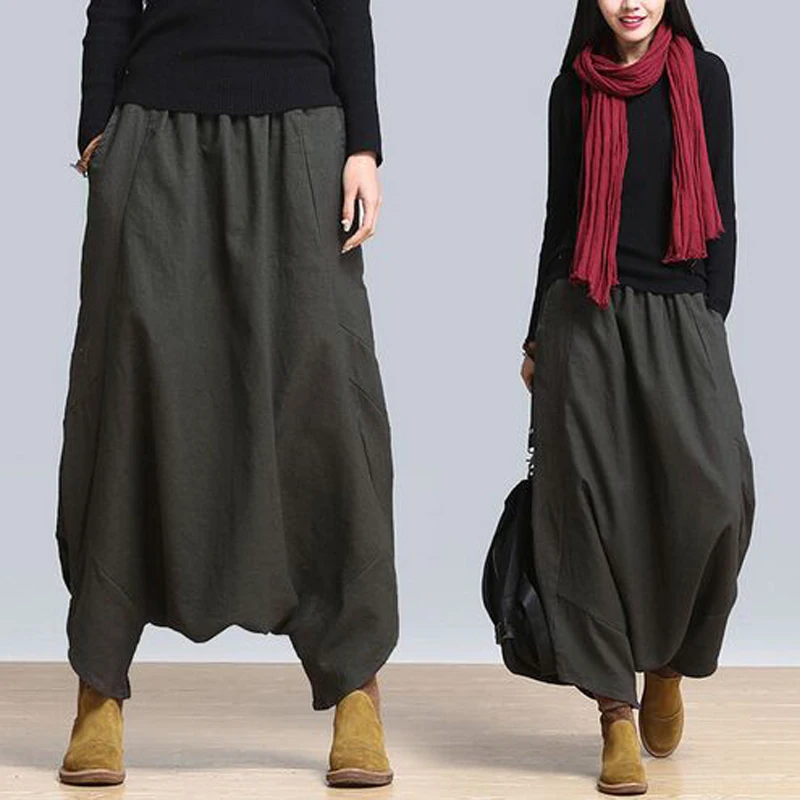 New Pants 2016 Linen Casual Pants Personality Loose Harem Pants Plus Size Solid Elastic Waist Women's Pants Trousers for Women
New Pants 2016 Linen Casual Pants Personality Loose Harem Pants Plus Size Solid Elastic Waist Women's Pants Trousers for Women