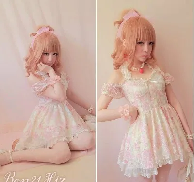 Princess sweet lolita dress BOBON21 exclusive original cherry pink full lace front short back long off shoulder neck dress D1011
Princess sweet lolita dress BOBON21 exclusive original cherry pink full lace front short back long off shoulder neck dress D1011