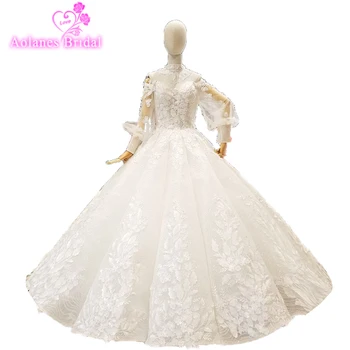 Vintage Long Sleeves Lace Ball Gowns Wedding Dresses 2018 Elegant Custom Made Online Shop Crystals Beaded Puffy Bridal Gowns
Vintage Long Sleeves Lace Ball Gowns Wedding Dresses 2018 Elegant Custom Made Online Shop Crystals Beaded Puffy Bridal Gowns