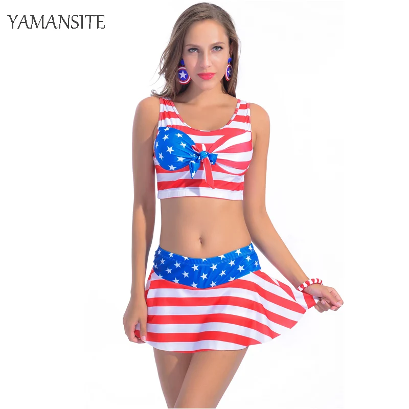 Sexy Mid Waist Bikini Set Women'S American Flag Tankini Lady Push Up Swimwear Maillot De Bain Femme Bikini Beach Swimsuit
Sexy Mid Waist Bikini Set Women'S American Flag Tankini Lady Push Up Swimwear Maillot De Bain Femme Bikini Beach Swimsuit