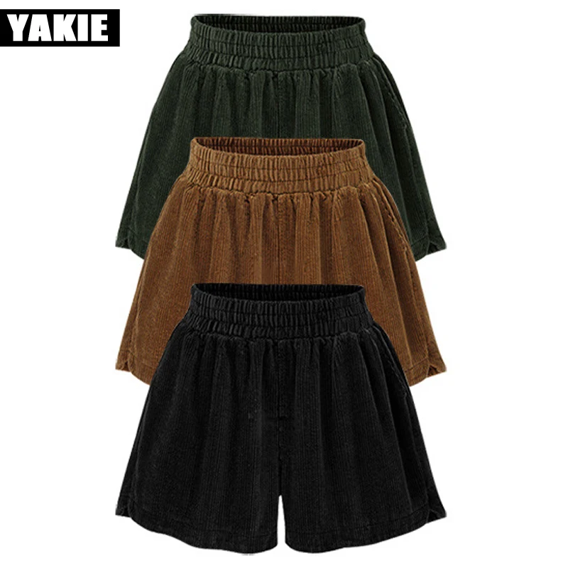 2017 Autumn/Winter Women's Corduroy Shorts Plus Size 6XL Casual Loose Elastic Waist Harem Shorts Brown Black brown green
2017 Autumn/Winter Women's Corduroy Shorts Plus Size 6XL Casual Loose Elastic Waist Harem Shorts Brown Black brown green