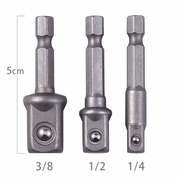 3pcs Chrome Vanadium Steel Socket Adapter Hex Shank Extension Drill Bits Bar Hex Bit Set 1/4" 3/8" 1/2" Steel Wood Metal Drill
3pcs Chrome Vanadium Steel Socket Adapter Hex Shank Extension Drill Bits Bar Hex Bit Set 1/4" 3/8" 1/2" Steel Wood Metal Drill