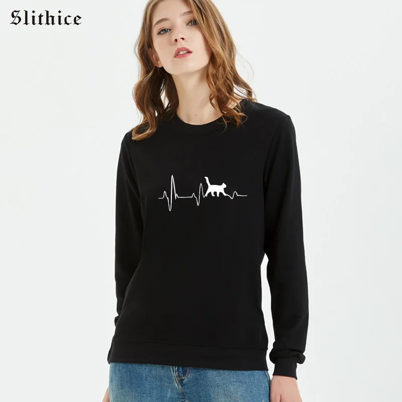 Slithice Harajuku Cat Heartbeat Lifeline aesthetic Print Women Sweatshirt Hoodies Black Casual Cotton Sweatshirts Woman Clothing
Slithice Harajuku Cat Heartbeat Lifeline aesthetic Print Women Sweatshirt Hoodies Black Casual Cotton Sweatshirts Woman Clothing