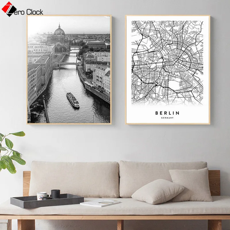 Berlin City Canvas Painting Map Poster Print Modern Black and White Wall Art Nordic Decorative Wall Pictures for Living Room
Berlin City Canvas Painting Map Poster Print Modern Black and White Wall Art Nordic Decorative Wall Pictures for Living Room