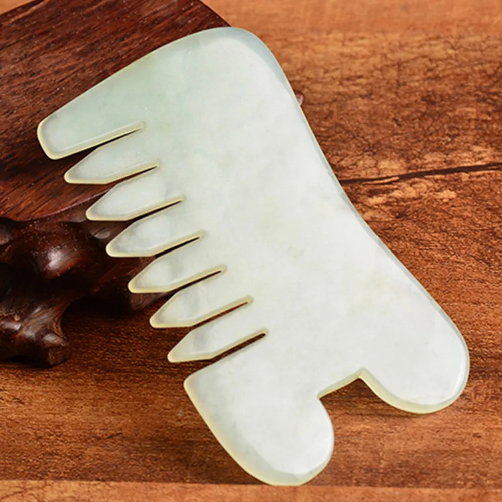 Natural Jade Stone Guasha Gua Sha Massage Hand Back Leg Body Arm Board Comb Shape Healthy Beauty Relaxation Massager Tool #15
Natural Jade Stone Guasha Gua Sha Massage Hand Back Leg Body Arm Board Comb Shape Healthy Beauty Relaxation Massager Tool #15