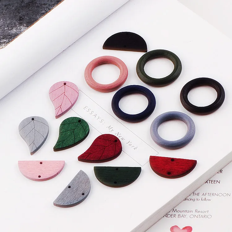 DIY handmade solid wood earrings earrings accessories pendant necklace pendant half circle leaves
DIY handmade solid wood earrings earrings accessories pendant necklace pendant half circle leaves