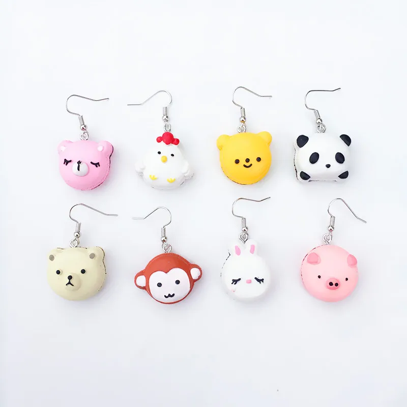 Funny Handmade Cute Animal Earrings Resin Interesting Cartoon Biscuit Bear Chicken Monkey Drop Earrings Creative Jewelry gifts
Funny Handmade Cute Animal Earrings Resin Interesting Cartoon Biscuit Bear Chicken Monkey Drop Earrings Creative Jewelry gifts