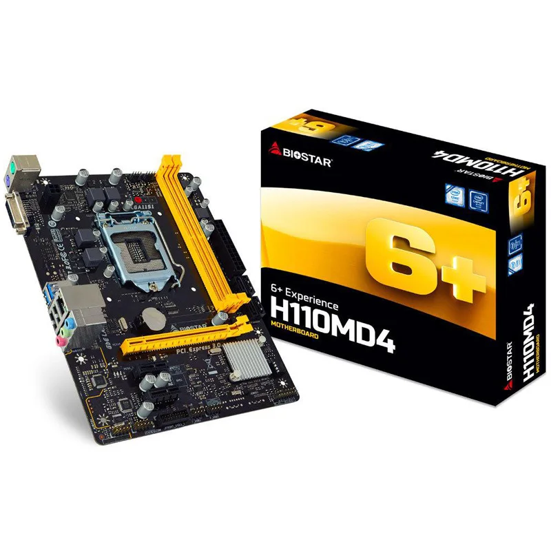 Для BIOSTAR H110MD4 оригинальная б/у материнская плата H110 LGA 1151 DDR4 32G SATA3 USB3.0 Micro ATX |