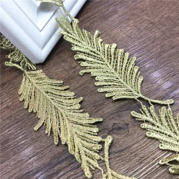 Embroidered Trim Applique Embroidery Gold Leaf Dentelle Lace Ribbon Sewing Accessories Encaje DIY Accessories TR0013
Embroidered Trim Applique Embroidery Gold Leaf Dentelle Lace Ribbon Sewing Accessories Encaje DIY Accessories TR0013
