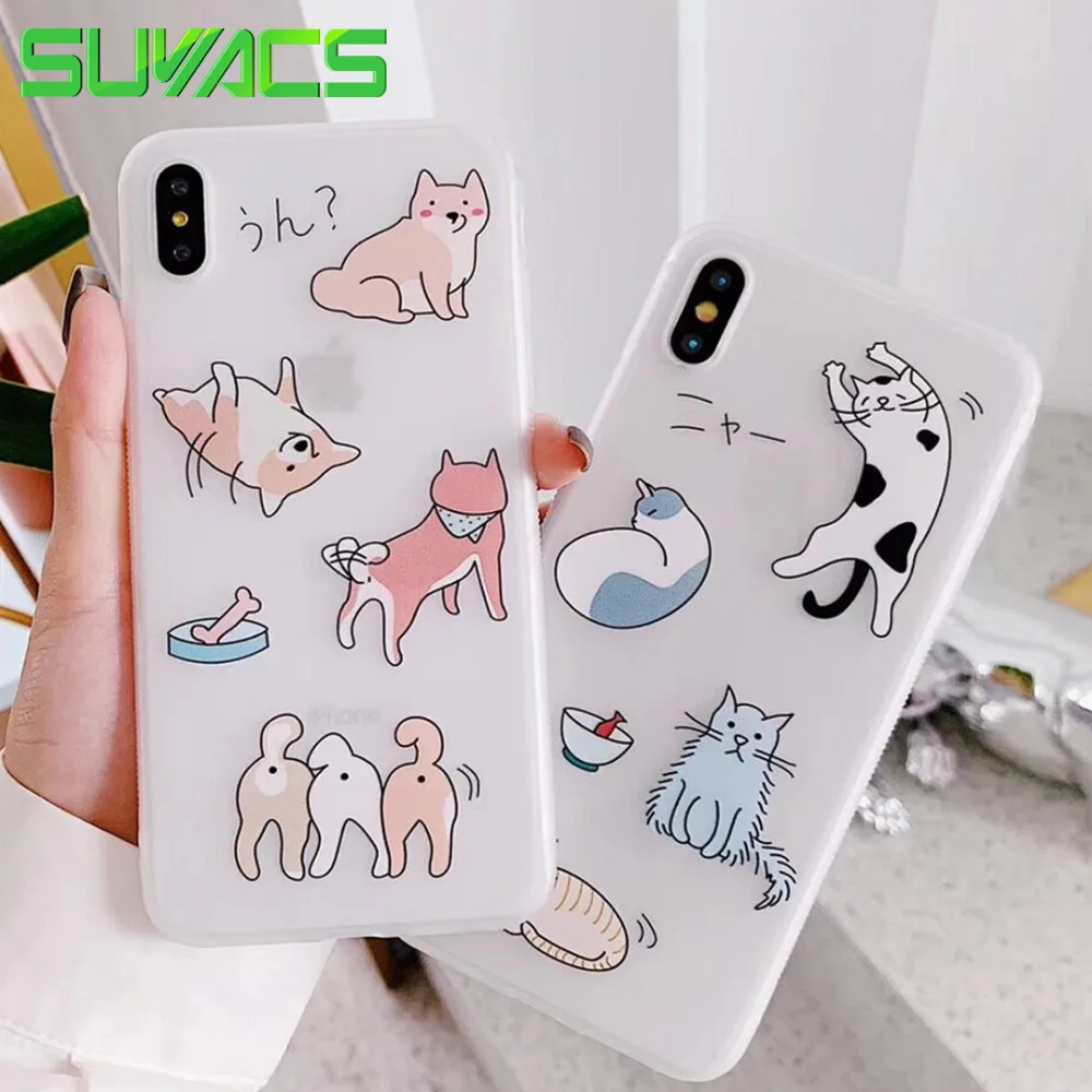 SUYACS Funny Cat & Dog Cute Animal Matte TPU Soft Case For iPhone XS MAX XR X 6 6S 7 8 Plus Shockproof Lovely Phone Cases Bag
SUYACS Funny Cat & Dog Cute Animal Matte TPU Soft Case For iPhone XS MAX XR X 6 6S 7 8 Plus Shockproof Lovely Phone Cases Bag