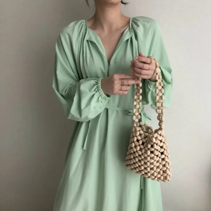 Fresh Mint Green Bohemian Loose Dress Long Spring Summer Vintage Style Robe Longue Vestido Largo Vestiti Lunga
Fresh Mint Green Bohemian Loose Dress Long Spring Summer Vintage Style Robe Longue Vestido Largo Vestiti Lunga