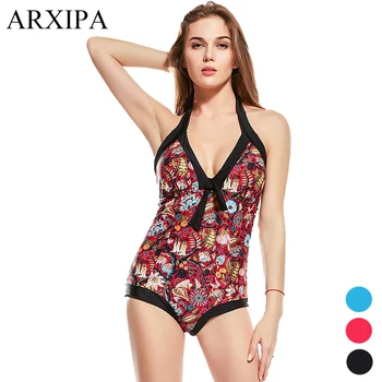 ARXIPA Women 2018 New Tribal Swimsuit Padded Deep V Maillot Boyleg Bodysuit Black Hem Bathing Suit Backless Bather Swim Wear 3XL
ARXIPA Women 2018 New Tribal Swimsuit Padded Deep V Maillot Boyleg Bodysuit Black Hem Bathing Suit Backless Bather Swim Wear 3XL