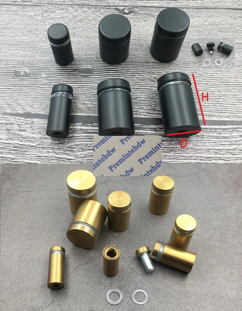 8Pcs/Lot Stainless Steel Barrel Advertise Sign Standoff Glass Acrylic Stand Off Pin Wall Mount Standoff Bolt Matte Black Gold
8Pcs/Lot Stainless Steel Barrel Advertise Sign Standoff Glass Acrylic Stand Off Pin Wall Mount Standoff Bolt Matte Black Gold