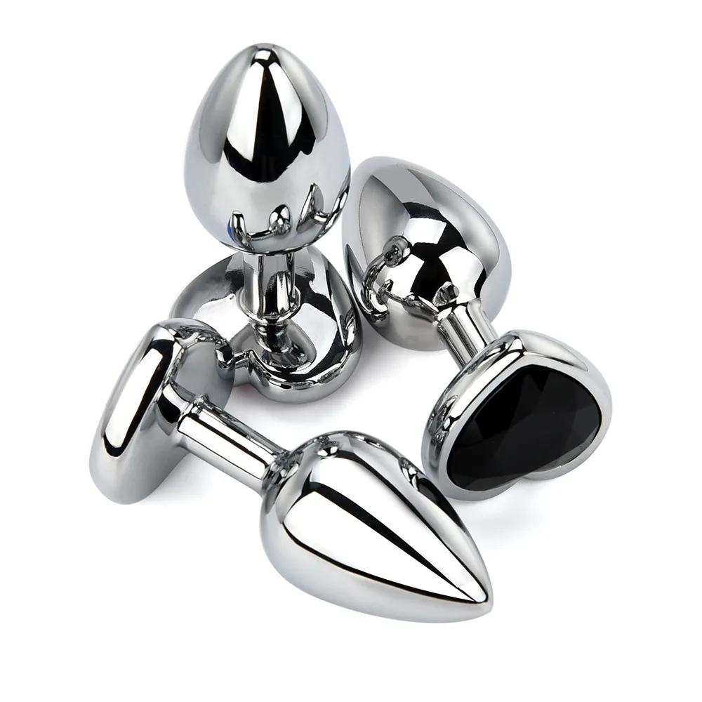 Metal Butt Plug Anal Sex Toys Set 3pcs Erotic Toys Fetish Buttplug