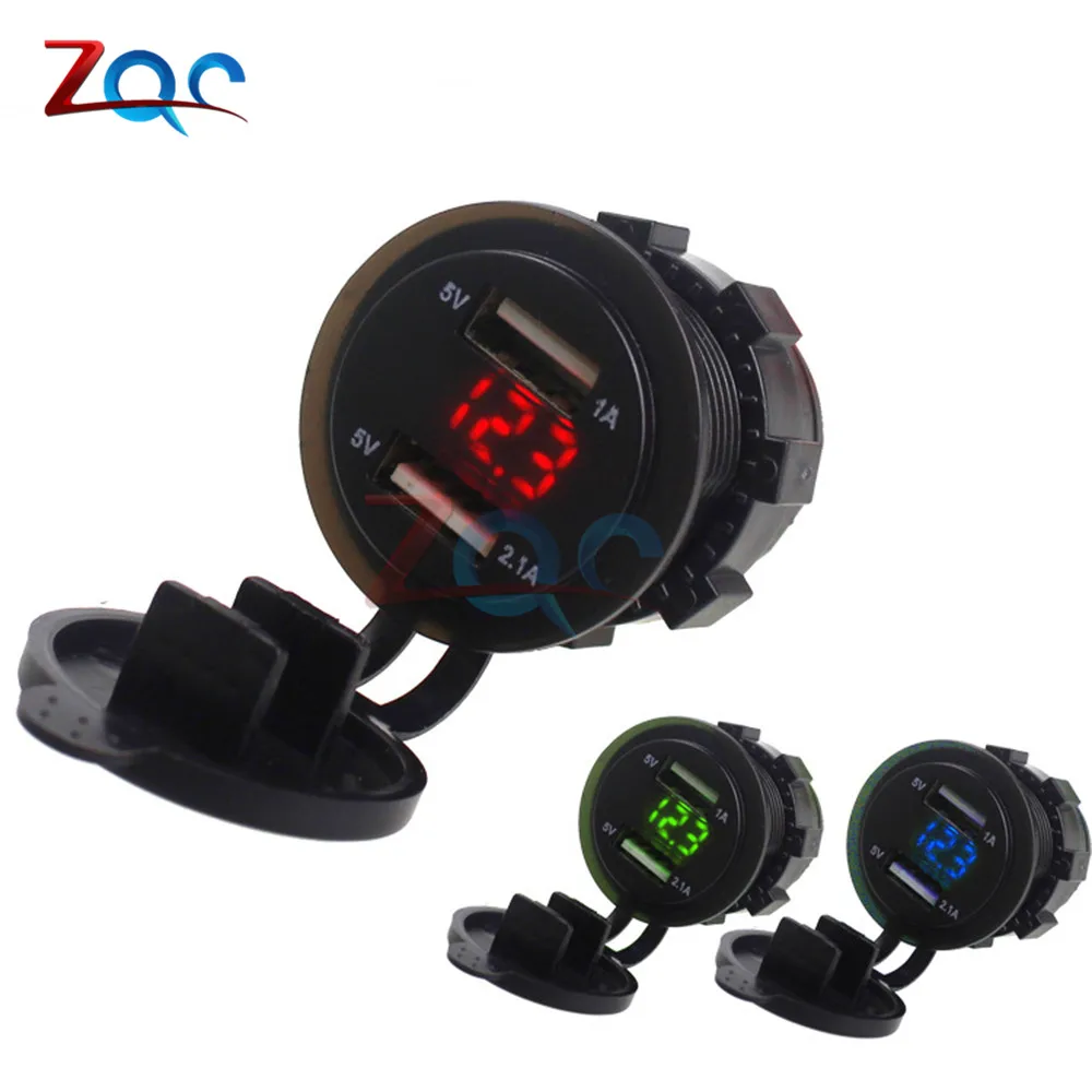 Dual USB Port Car Charger Cigarette Lighter Socket Plug LED Digital Voltmeter Waterproof Mobile Phone Smart Charging Adapter
Dual USB Port Car Charger Cigarette Lighter Socket Plug LED Digital Voltmeter Waterproof Mobile Phone Smart Charging Adapter