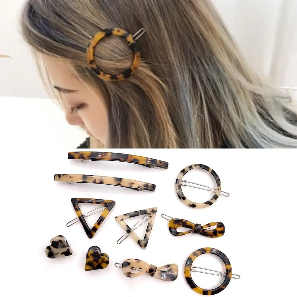 2019 New Women Acetate Leopard Print Round Triangle Bow Simple Hairpin Barrette Lady Hair Clip Headband Fashion Hair Accessories
2019 New Women Acetate Leopard Print Round Triangle Bow Simple Hairpin Barrette Lady Hair Clip Headband Fashion Hair Accessories