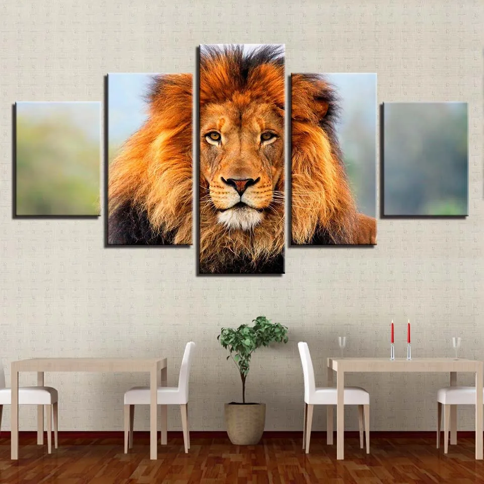 HD Printed Modular Canvas Picture 5 Pieces Animal Lion Painting Framework Wall Art Poster Home Modern For Living Room Decoration
HD Printed Modular Canvas Picture 5 Pieces Animal Lion Painting Framework Wall Art Poster Home Modern For Living Room Decoration