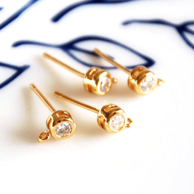 ear wires wholesale 4 pcs/lot gold plated earring hooks cubic zirconia stud jewelry making craft findings DIY for women
ear wires wholesale 4 pcs/lot gold plated earring hooks cubic zirconia stud jewelry making craft findings DIY for women