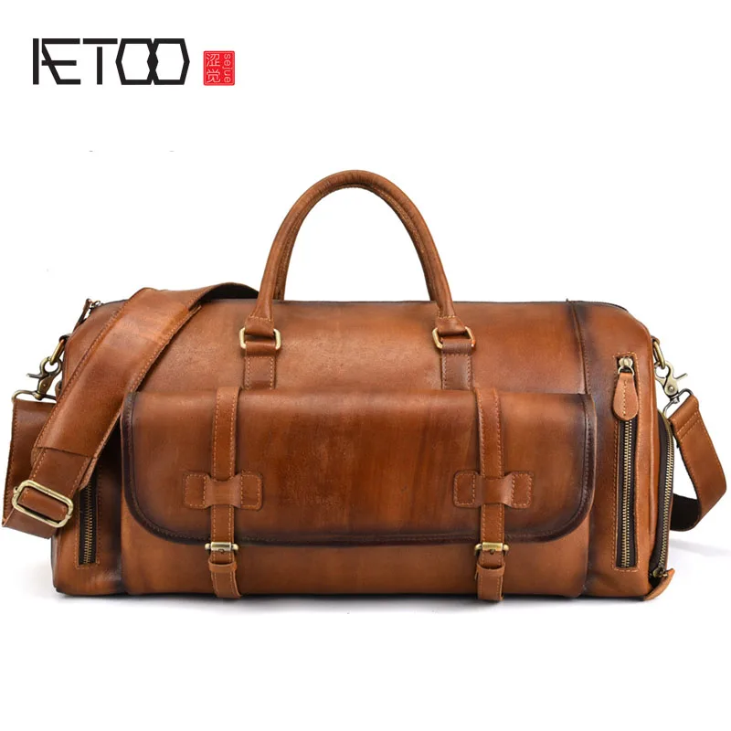 AETOO Leather men's handbag big bag retro first layer leather travel bag duffel bag large capacity rub color men's bag
AETOO Leather men's handbag big bag retro first layer leather travel bag duffel bag large capacity rub color men's bag