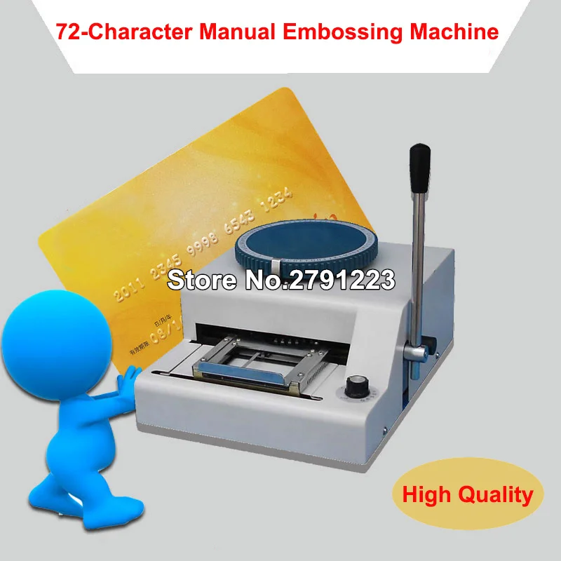 High Quality Manual Embosser/Embossing Machine 72-Character PVC/ID Card Stamp Machine Code Printer
High Quality Manual Embosser/Embossing Machine 72-Character PVC/ID Card Stamp Machine Code Printer