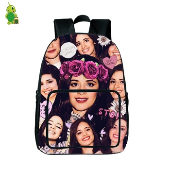 

Camila Cabello Overlay Backpack for Teenagers Occident Style Women Men Laptop Backpack Boys Girls School Bags Children Bookbag