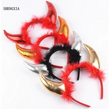 Halloween tiara headband Ghost Festival performance props Devil horns headwear headband holiday party performance horns hairpin
Halloween tiara headband Ghost Festival performance props Devil horns headwear headband holiday party performance horns hairpin
